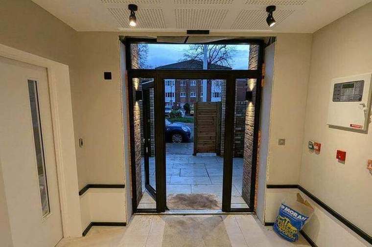 Completed communal entrance lobby