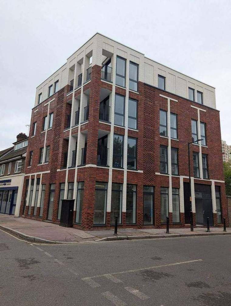The completed Albion Street building on the same corner