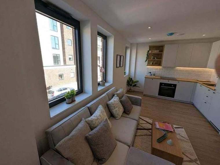Finished living space in an Albion Street apartment