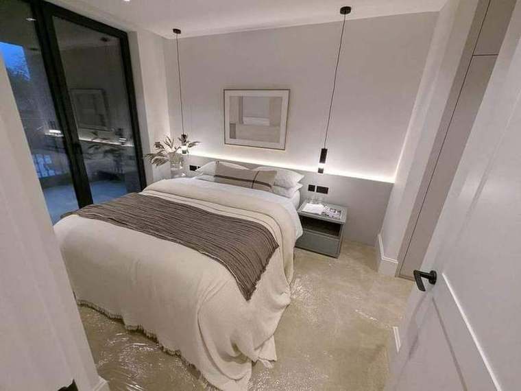 Principal bedroom in a completed apartment