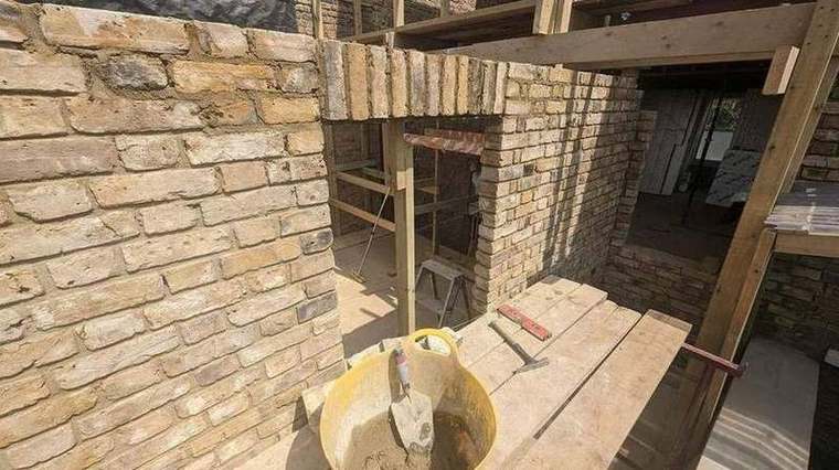 New openings formed in the original brickwork
