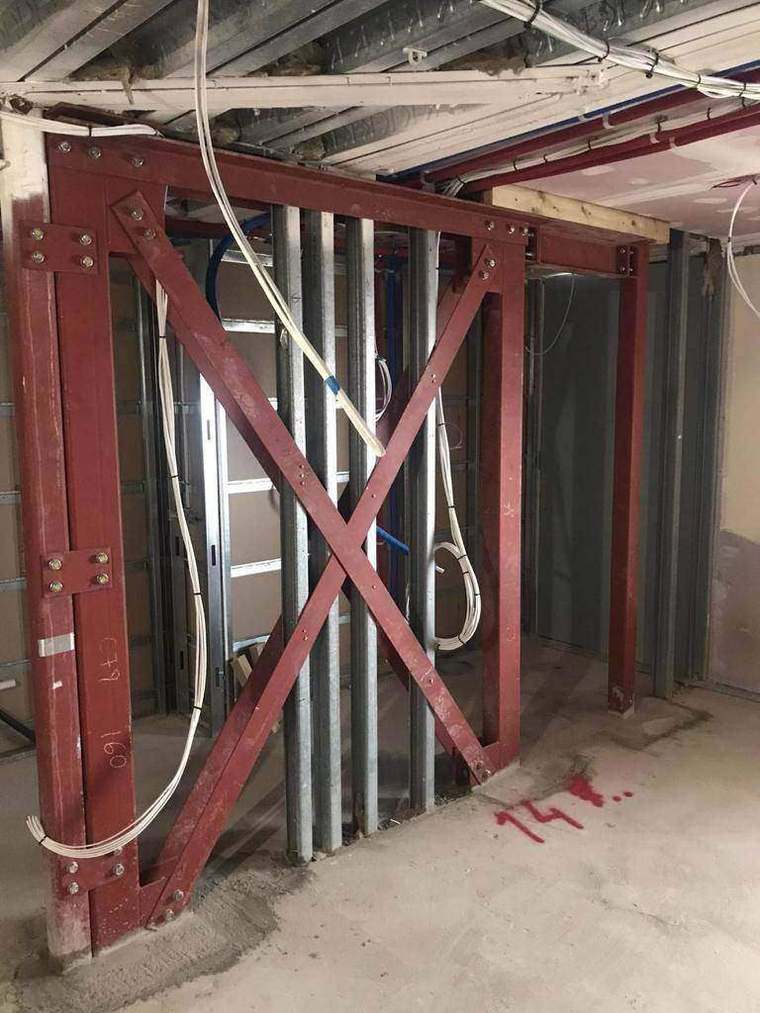 New structural steelwork installed